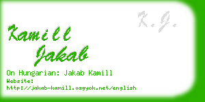 kamill jakab business card